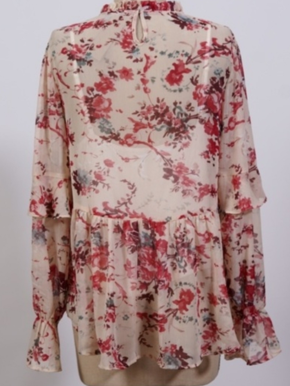 SUNDANCE: Floral Blouse (Poly/Chiffon) - Picture 2 of 2